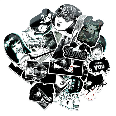 Black white Graffiti Sticker Anime PVC Sticker Toy Skateboard