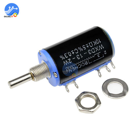 WXD3-13-2W 10K ohm Multiturn Wirewound Potentiometer Adjustable Resistor ► Photo 1/6