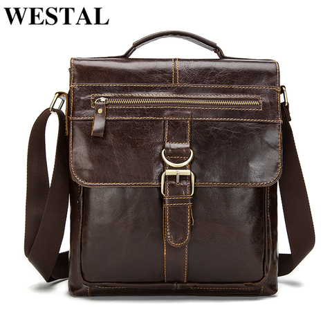 WESTAL Messenger Bag Men Shoulder Bag Genuine Leather Male Man Casual Tote men's Crossbody bags For men leather Handbags 1292 ► Photo 1/6