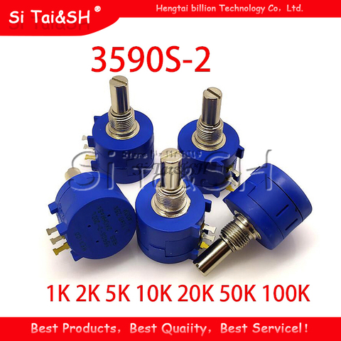 1pcs 3590S 1K 2K 5K 10K 20K 50K 100K ohm Precision Potentiometer Adjustable Resistor 3590 102 103 502 103 203 503 104 ► Photo 1/3