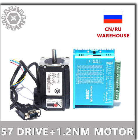 Nema 23 Stepper Motor Driver 1.2nm Servo Motor 57HSE1.2N+HBS57 Closed-loop step motor 1.2NM 57 Hybrid closed loop 2-phase. ► Photo 1/1