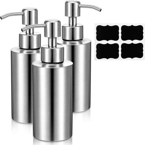 Liquid Soap Dispenser Bottle Gel Bottle Large Capacity 304 Stainless Soap Dispenser ,For Kitchen and Bathroom 250ml350ml550ml ► Photo 1/6
