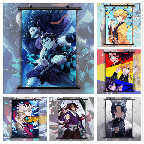  Demon Slayer Kimetsu no Yaiba Anime Fabric Wall Scroll