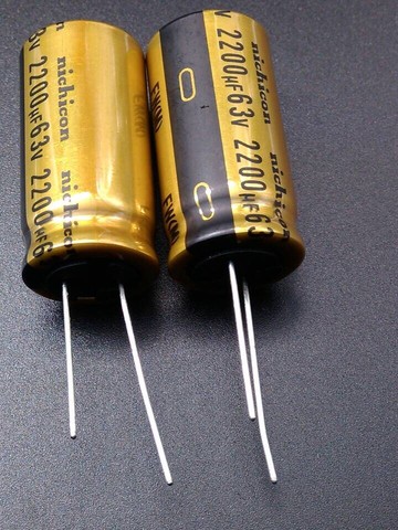 4pcs NEW NICHICON FW 2200UF 63V 18X35MM audio 63V 2200UF Electrolytic Capacitor 63V2200uF filter amplifier 2200uF/63V ► Photo 1/2