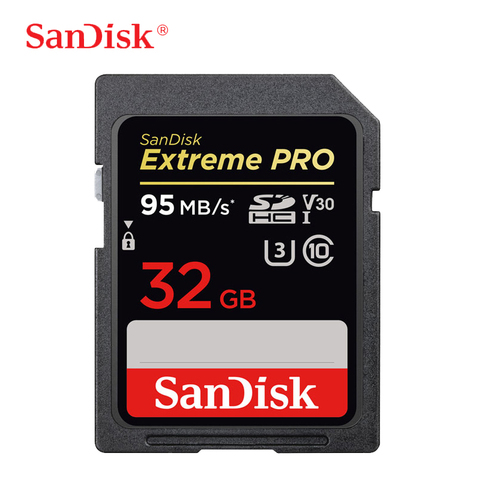 SanDisk SD Card 32GB 16GB SDHC 64GB 128GB 256GB SDXC UHS-I Class 10 U3 Flash Memory Card For Digital Camera ► Photo 1/6