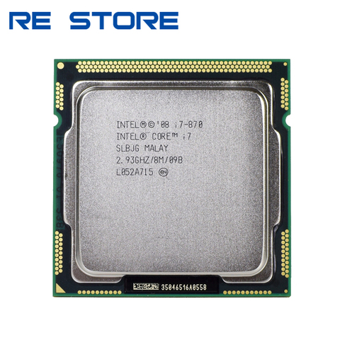 used Intel Core i7 870 Processor Quad Core 2.93GHz 95W LGA 1156 8M Cache Desktop CPU ► Photo 1/2