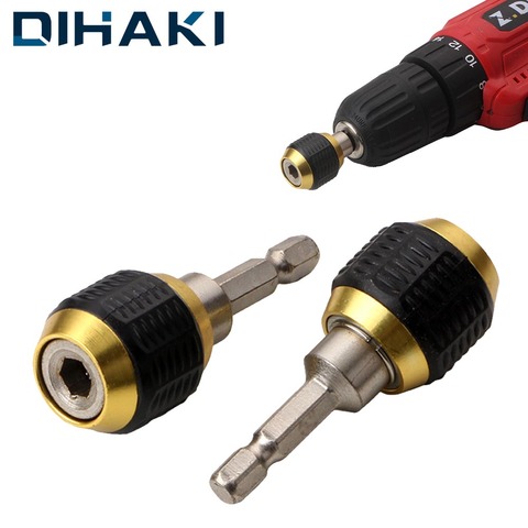 Carbon Steel Hex Drill Bits Adapter 1/4'' 60mm Electric Drill Chucks Quick Release Convertor Socket Impact Tool For Woodworking ► Photo 1/6