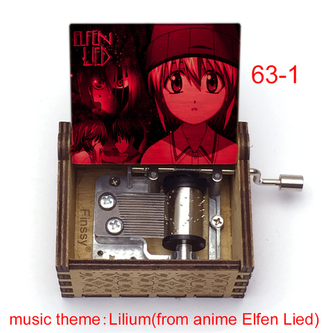 Creative color print anime Elfen Lied music theme Lilium lucy print 18-Note Wood Musical Box Music Toys for Kids girls friends ► Photo 1/6