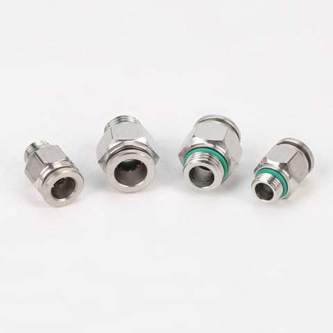 M4 M5 M6 M8 M10 M12 M20 Metric Male Thread 304 Stainless Steel One Touch Air Pneumatic Fitting Quick Connector ► Photo 1/3