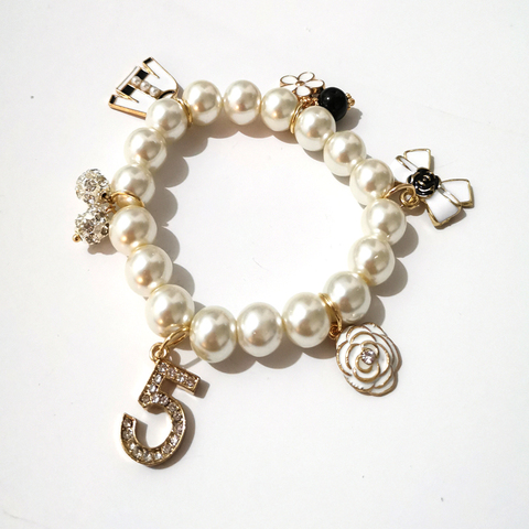 Simulated pearls Beads Design channel cc bracelets & bangles for women bijoux No.5  Luxury Bracelet pulseiras feminina ► Photo 1/5