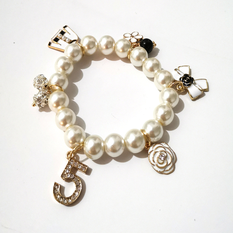 Simulated pearls Beads Design channel cc bracelets & bangles for women bijoux No.5  Luxury Bracelet pulseiras feminina ► Photo 1/5