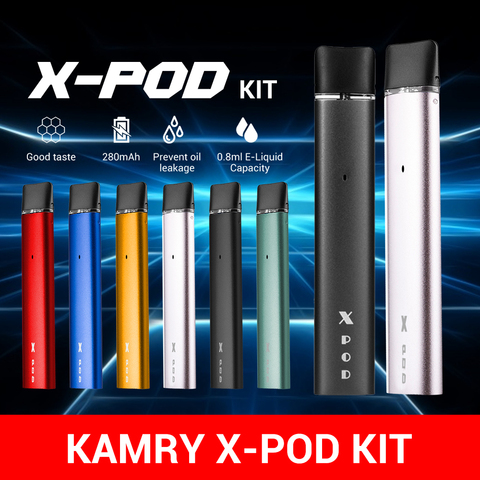 Vape Kamry X Pod Kit Box Mod 280mah Battery Electronic Cigarette Pod system 0.8ml  Vape Pen vaporizer LED power VS minifit Kit ► Photo 1/6