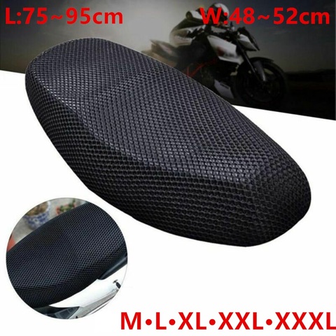 Breathable Summer Cool 3D Mesh Motorcycle Moped Motorbike Scooter Seat Covers Cushion Anti-Slip Waterproof New ► Photo 1/6