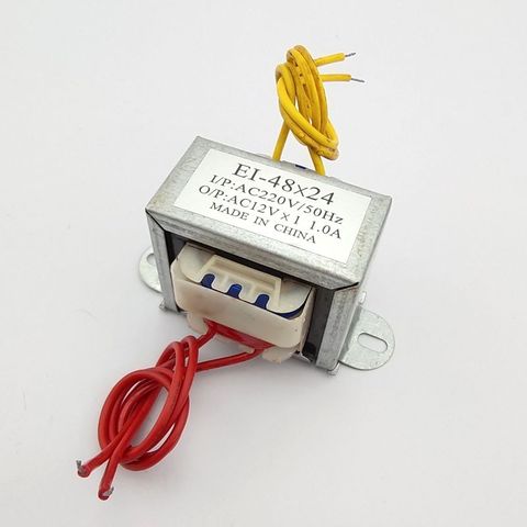 transformateur 220v 12v 220V turn single 12V 1A output AC AC power transformer EI48*24 sound speakers electrical accessories 10W ► Photo 1/6