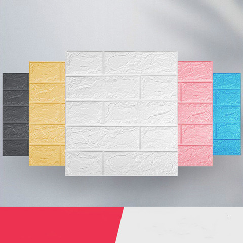 35x38CM small size 3d three-dimensional brick pattern wallpaper wall home decoration wallpaper foam self-adhesive wall sticker ► Photo 1/5