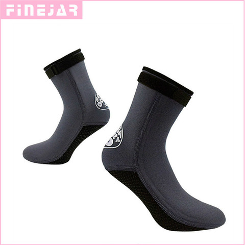 Hisea 3mm neoprene Winter swimming surfing fishing diving sox soft anti scratch sox Shoes high upper warm Non-slip shoes ► Photo 1/6