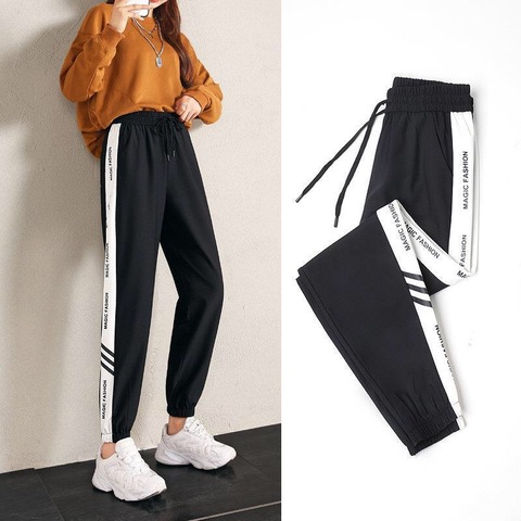 Plus Size 5XL Sport Long Pants Women White Quick Drying Trousers High Street Harajuku Harem Jogging Pant Pantalon Cargo Femme ► Photo 1/6