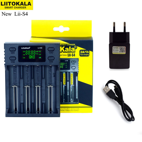 Liitokala Lii-S2 S4 PD4 402 202 Lii-S6 18650 Battery Charger 1.2V 3.7V 3.2V AA21700 NiMH li-ion battery Smart Charger+5V 2A plug ► Photo 1/6