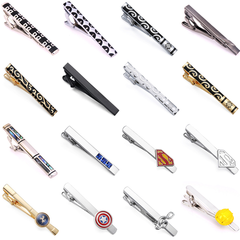 Brand new high quality enamel craft crystal shell laser metal tie clip fashion men business formal tie clip wholesale and retail ► Photo 1/6
