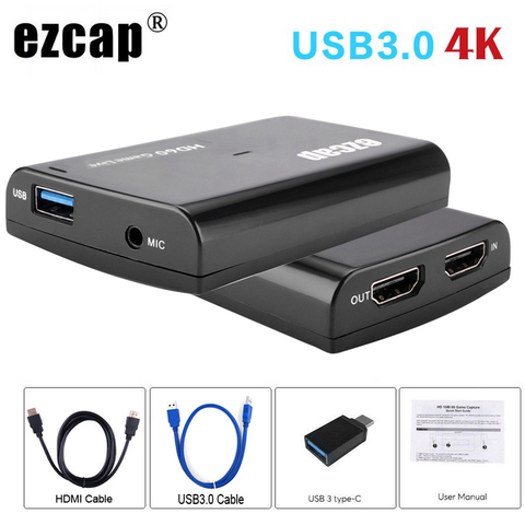 Buy Online 4k 1080p 60fps Hdmi Phone Game Capture Card Mic Video Record Box For Ps3 Ps4 Xbox Camcorder Twitch Hitbox Youtube Live Streaming Alitools