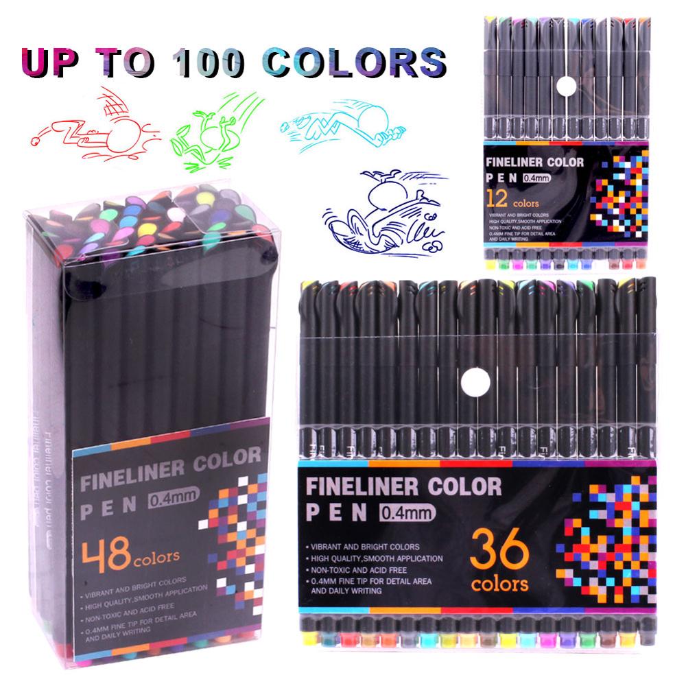 Fineliner Pens Fineliner Color Pens Set 100 Colors, 0.4 mm Felt Tip Pen for  Journal Note Taking Adult Coloring - Price history & Review, AliExpress  Seller - TouchFiveMarkers Store