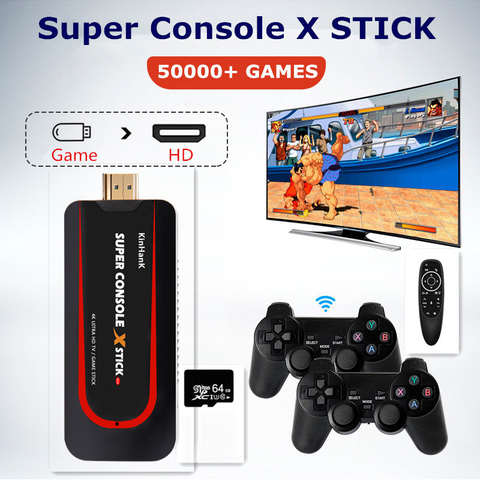 Super Console X STICK Retro Game Console For PS1/N64/DC 50000+ Games 4K HD TV Cable Box Portable Video Game Players Wirelsssx2 ► Photo 1/6