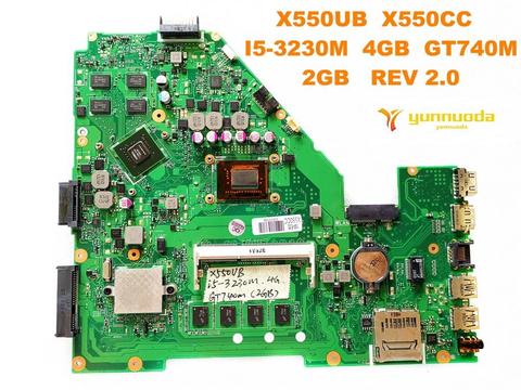 Original for ASUS X550CC laptop  motherboard X550UB  X550CC   I5-3230M  4GB  GT740M  2GB   REV 2.0 tested good free shipping ► Photo 1/3