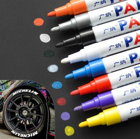 Waterproof Pen Car Tyre Tire Paint Marker Pen for SKODA Fabia Combi Octavia RS Scout KAROQ Superb 2 3 4 ► Photo 1/5