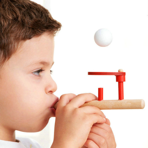 Wooden Blowing Ball Balance Training Vital Capacity Stick for Baby Boy Girl Kid Learning Educational Toys ► Photo 1/5