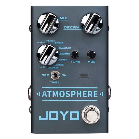 JOYO R-14 ATMOSPHERE Reverb Guitar Pedal SPRING/CHURCH/PLATE/EKO-VERB/SHIMMER/COMET/REWIND/FOREST/PULSE 9Digital Reverb Effect ► Photo 1/6