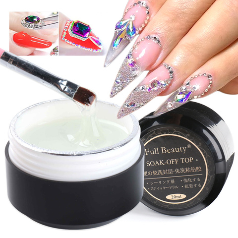 20ml Rhinestones Nail Glue Gel Polish for Nail Art Decorations Nail  Accessories Manicure