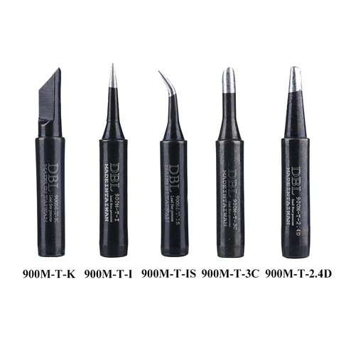 5Pcs/lot Lead-Free Soldering Iron Tip 900M-T-I 900M-T-IS 900M-T-K Black Welding Solder Station Iron Tip ► Photo 1/6