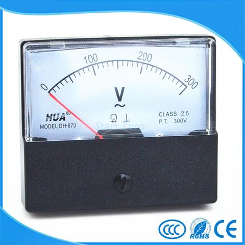 AC 0-300V Analog Panel Meter voltmeter Gauge DH-670 ► Photo 1/2