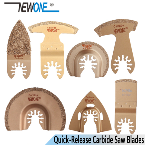 NEWONE 6pcs/set Quick Release Oscillating Tool Saw Blades Carbide Grinding Blades for multi tool fit Dewalt Black&Decker Fein ► Photo 1/6