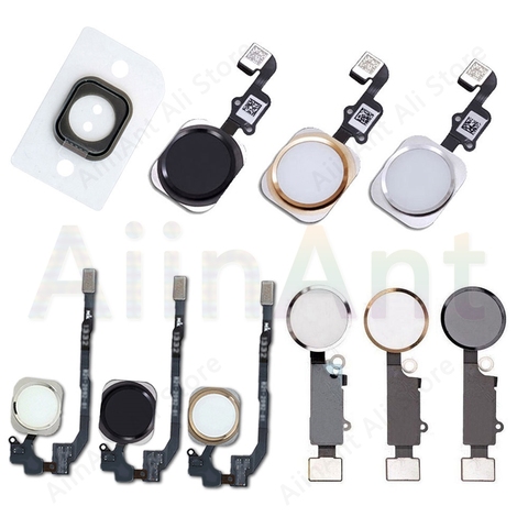 Home-Button Flex For iPhone 6 6s 7 8 Plus 5s SE Return Back Home Button With Flex Cable Rubber Sticker No Touch ID Fingerprint ► Photo 1/6