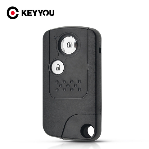 KEYYOU For Honda CRV Accord Civic Odyssey Intelligent Smart Car Key Shell Case 2 Buttons Remote Key Fob ► Photo 1/6