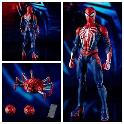 SHF Avengers Spider-Man Upgrade Suit PS4 Game Edition SpiderMan PVC Action Figure Collectible Model Doll Gift 15cm ► Photo 1/6