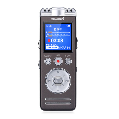 Shmci D70 Professional dual mic noise reduction PCM stereo phone Digital Voice Activate audio Recorder mini Player Dictaphone ► Photo 1/6