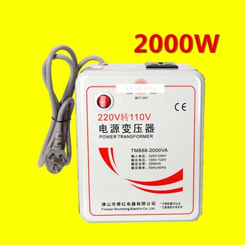 New Arrival TM888-2000VA 2000W High-power Transformer 220V Turn 110V to 220V Appliances Voltage Power Converter 50Hz/60Hz 2000VA ► Photo 1/3