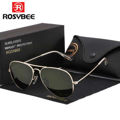 High Quality G15 Glass Lens women men Sunglasses uv400 aviation brand classic mirror male oculos vintage banned man sun Glasses ► Photo 1/6