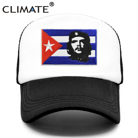 CLIMATE Che Guevara Trucker Cap Cuba Hero Cuba Flag Cap Che Ernesto Guevara Trucker Cap Hat Cap Cool Summer Mesh Trucker Cap ► Photo 1/6