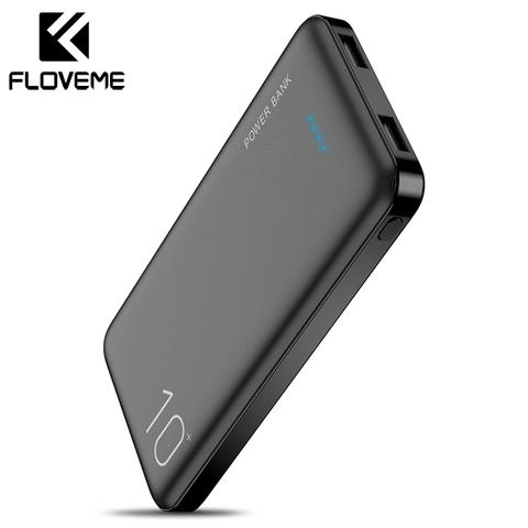 FLOVEME 10000mAh Power Bank Powerbank External Battery Pack Portable Charger Mi Powerbank Poverbank Power Bank For iPhone Xiaomi ► Photo 1/6