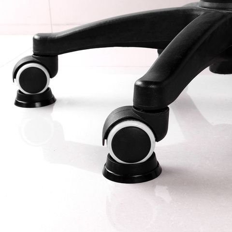 2Pcs Chair Wheel Stoppers Black Non-slip Rubber Chair Baby Bed Baby Carriage Caster Wheel Stoppers Floor Surface Protector Pads ► Photo 1/6