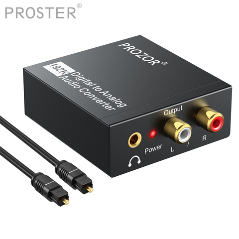 PROZOR Digital Optical Toslink SPDIF Coaxial To Analog Audio converter decoder Optical to RCA Audio Adapter 5.1CH to 2.1CH L/R ► Photo 1/6