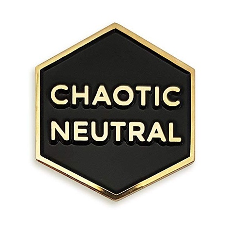 Chaotic Neutral Enamel Lapel Pin ► Photo 1/3