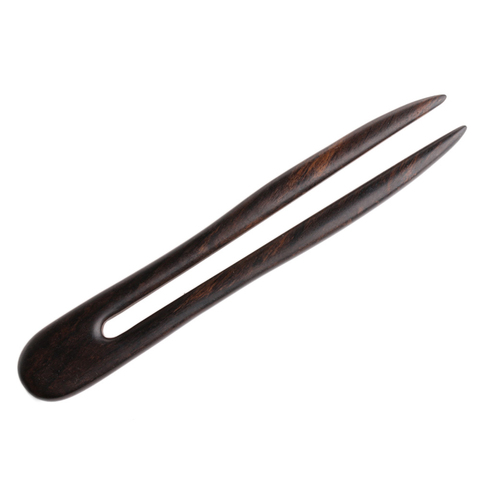 Women Wooden Hair Stick Pin Handmade Carved Wood Black Vintage Hair Accessories 40JF ► Photo 1/1