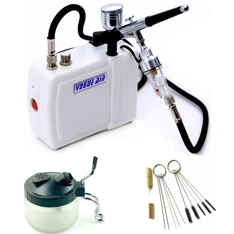 Multi-purpose Airbrush Mini Air Compressor Set Gravity Feed Air Brush Kit  For Art Painting Tattoo Manicure Craft Cake Spray Model Air Brush Nail Tool