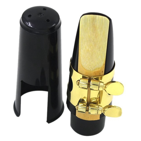 Alto Sax Saxophone Mouthpiece Plastic with Cap Metal Buckle Reed Mouthpiece Patches Pads Cushions                             #8 ► Photo 1/6