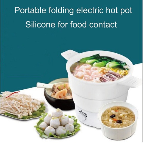 Multifunctional electric cooker Mini noodle cooker for student dormitory bedroom Travel folding cooker convenient household rice ► Photo 1/6