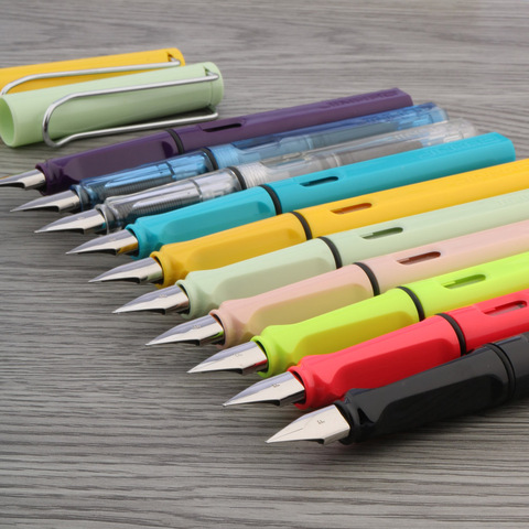 High Quality Brand Jinhao Fashion Fountain Pen Starry Plastic Finance Classic Macaron Pink EF Ink Pen Office School Supplies New ► Photo 1/6